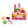 Plástico diy frutas bolo de aniversário brinquedo crianças cozinha play set